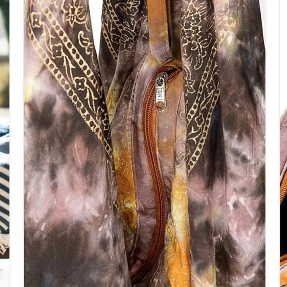 New Boho Tie Dye Handblock Print Bohemian Sling Shoulder Bag - Picture 4 of 7